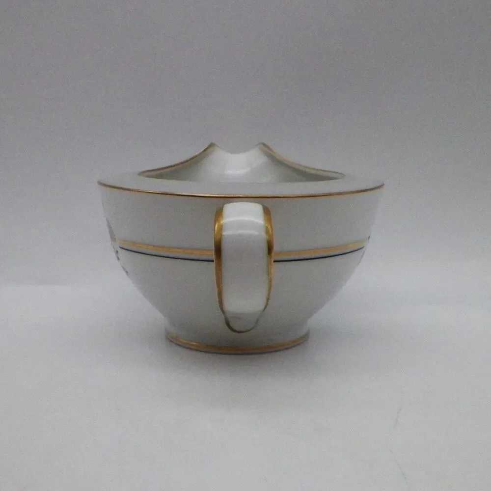 Lipper & Mann Queen Annes Lace Creamer & Sugar Bowl Fine China Japan MCM